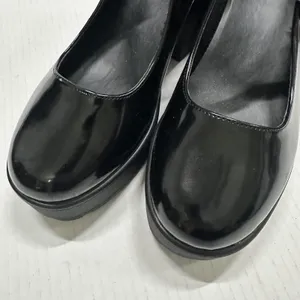Gianni Bini Mary Jane‎ Platform Heel Shoes Womens 8.5 Shiny Black Block Lug Sole Y2K thumbnail 7