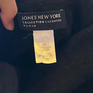 Jones New York Black Turtleneck Cashmere Sweater 3/4 Sleeve Women's Size 1X thumbnail 7