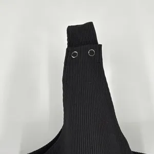By Anthropologie Small Black Ribbed V-Neck Long Sleeve Bodysuit OB1622629‎ EUC thumbnail 3