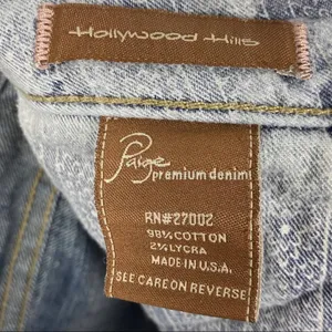 PAIGE Hollywood Hills Distressed Mid Rise Jeans 25 Neutral Casual Concert thumbnail 8