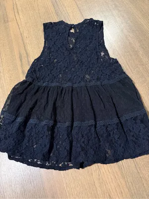Free People Black Lace Sheer Layering Top Size Small thumbnail 5