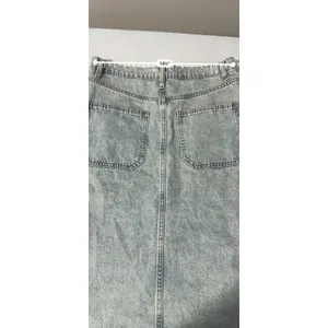 Dylan Womens Light Acid Wash Denim Button Front Midi Skirt Size 6 Cotton Blue thumbnail 6