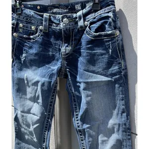 Miss Me Jeans Womens 27 Low Rise Signature Boot Cut Distress Beaded Embroidered thumbnail 5