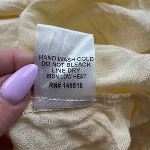 FORE Yellow tiered maxi dress flowy summer dress adjustable straps Size Small thumbnail 13