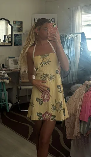 Handmade Short Vacation Halter Dress thumbnail 1