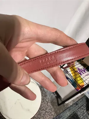 Prada Suede Skinny Belt in Rust 26 2 thumbnail 4
