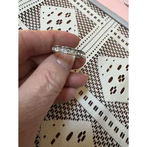Silver Zircon Inlaid Ring – Vintage Style – NWT 9.5 thumbnail 4