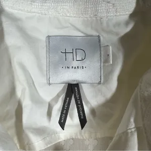Anthropologie HD In Paris White Floral Lace Poplin Swing‎ Dress thumbnail 4