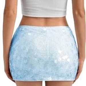 NWT‎ MakeMeChic Sparkly Sequin Low Rise Micro Mini Skirt Y2K Rave XS thumbnail 2
