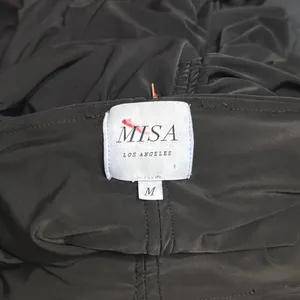 Misa Los Angeles‎ Black Strapless Flowy Asymmetric Hem Dress Minimalist thumbnail 5