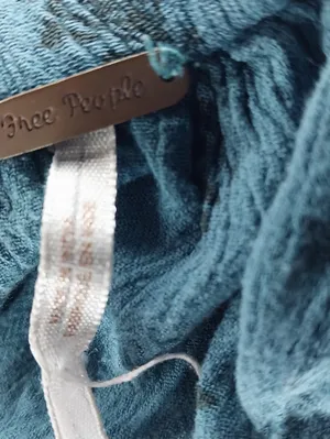 Free People Harem Teal Printed Elastic Waist Boho Hippie Festival Pants thumbnail 7