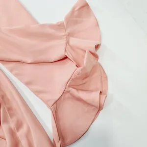 MORE TO COME Khloe Ruffle Sleeve Mini Dress in Blush Medium thumbnail 7