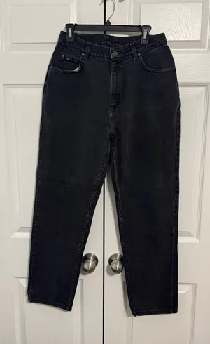 VINTAGE Lee High-Rise Straight Black Jeans thumbnail 1