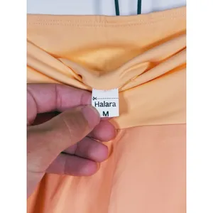 Halara Breezeful High Low Ruffle Maxi Skirt Size Medium Peach Orange Asymmetric thumbnail 4