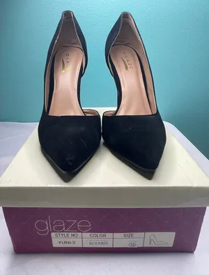 China‎ Glaze size 10 Chic Suede Pointed Toe Pumps thumbnail 1