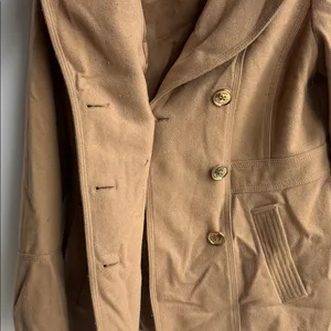 Michael Kors Camel Double-Breasted Pea Coat Size 4 thumbnail 9