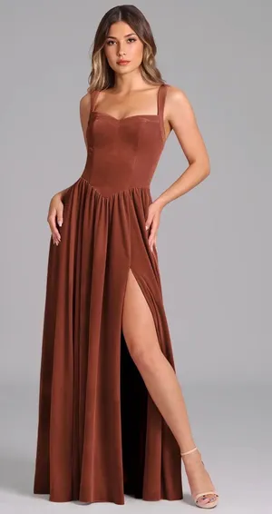 Azazie Velvet Dress thumbnail 1
