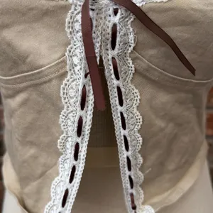 Edikted Split Front Halter Top Vest Size Medium Western Coquette Festival thumbnail 2