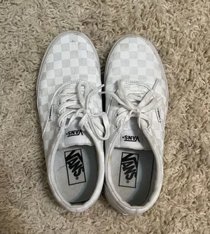 Vans White Checkered Size 7.5 thumbnail 2