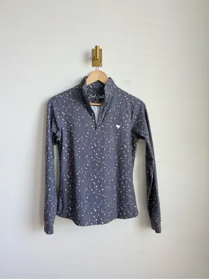 Bad Birdie Women's Performance Quarter Zip Speckled Golf Top Gray XS thumbnail 4
