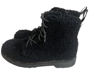 Dr Martens Pascal Furry Fleece Black Combat Boots Women‎ US 5 / men 4/UK 3 4 thumbnail 1