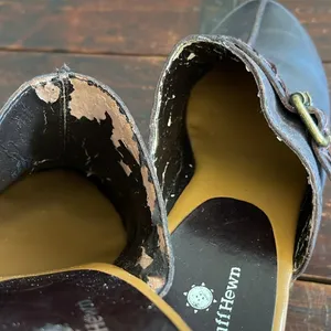 Ruff Hewn Dark Brown Leather Platform Clogs 3" Size 9 thumbnail 6