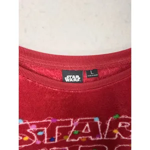 Star Wars Christmas Plush Fuzzy Crew Neck Sweatshirt Womens Pullover Deep Red thumbnail 3