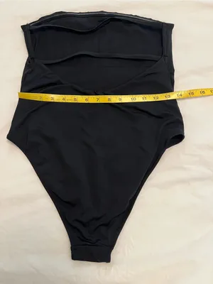 H&M Strapless Black One-Piece Swimsuit - Classic Bandeau Swim thumbnail 6