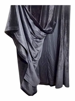 LULUS Women’s Elegant Class Sleeveless Black Velvet Strapless Maxi Dress Size L thumbnail 8