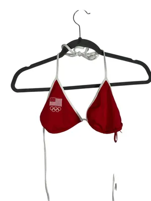SKIMS‎ Team USA Olympic Signature Swim Triangle Bikini Top Red M Paris 2024 thumbnail 2