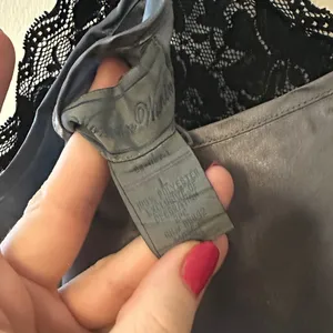 Woman Within Black Lace and Gray Satin Chemise thumbnail 5