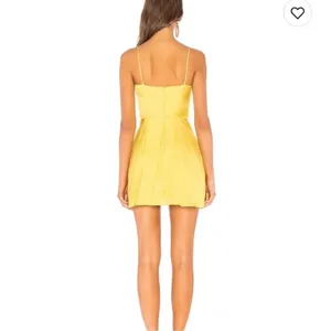 Lovers and friends Nate mini Yellow satin cut out drop waist mini dress thumbnail 3