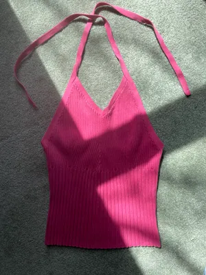 Reformation Delia Ribbed Halter Top thumbnail 3