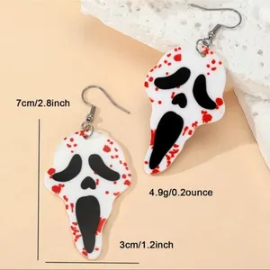 Boutique Ghost-face Scream Halloween Earrings nwt thumbnail 3