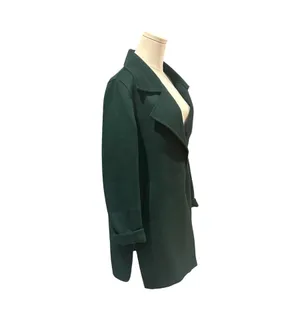 Belle & Bloom Ex-Boyfriend Wool Blend Oversized Jacket Dark Green thumbnail 3