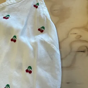 Japna White‎ Cherry Embroidered Rayon Camisole Tank Top Women Large Adjustable thumbnail 6