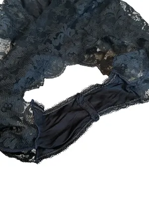 Vintage 80s Black Silky Nylon & Lace Teddy Lingerie Dark Romantic Cottagecore thumbnail 5