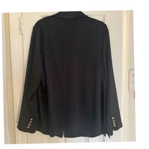 Sam Edelman Blazer Jacket Gold Button Career Office Black‎ XL thumbnail 2