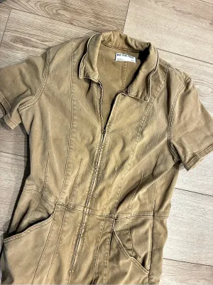 We The Free People Women’s Jayde Flare Jumpsuit Tan Size XL thumbnail 2
