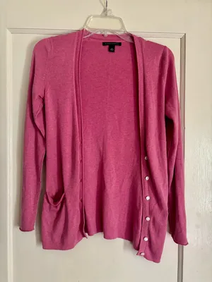 Banana Republic Hot Pink Open-Front Cardigan thumbnail 1