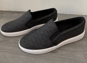 Michael Kors black MK-logo slip-on sneakers, size 8 thumbnail 1