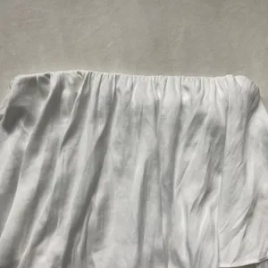 White ruffle preppy strapless mini beachy dress romper thumbnail 2