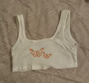 Butterfly Crop Top White thumbnail 1