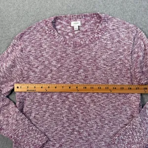 J.Crew Women's Small Crew Neck Pullover Sweater Purple White Heathered BQ689 thumbnail 7