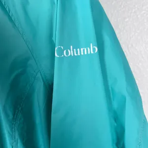 Columbia Women's Hooded Lightweight Rain Jacket Blue Sz S thumbnail 6