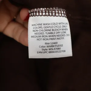 White Stag Womens Mock Neck Long Sleeve Top Warm Fudge Brown Cotton thumbnail 3