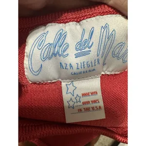 Calle‎ Del Mar Aza Ziegler Red Ribbed Knit Hot Pants Shorts – Size M thumbnail 5