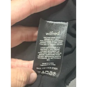 Aritzia Wilfred Black Tempest Chiffon Smocked Mini Dress Sheer Sleeve Size XS thumbnail 9
