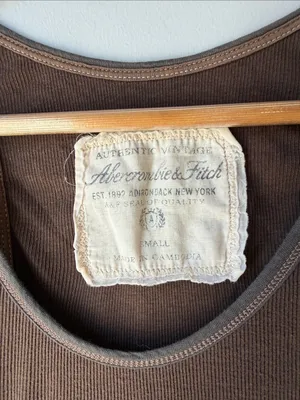 Vintage Y2K Abercrombie & Fitch Brown Tank thumbnail 3