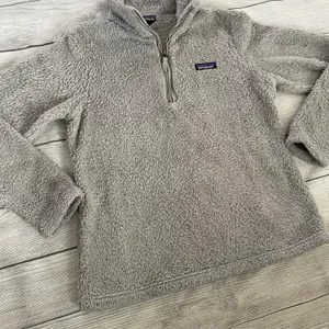 Los Gatos 1/4 Zip Jacket Quarter Zip Fleece Pullover Size Medium Grey thumbnail 4